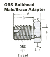 ORS Bulkhead Male-Braze Adapter